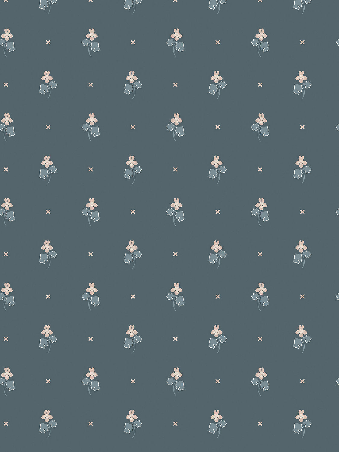 Mimi - Indigo Blue - Scalamandre Wallpaper