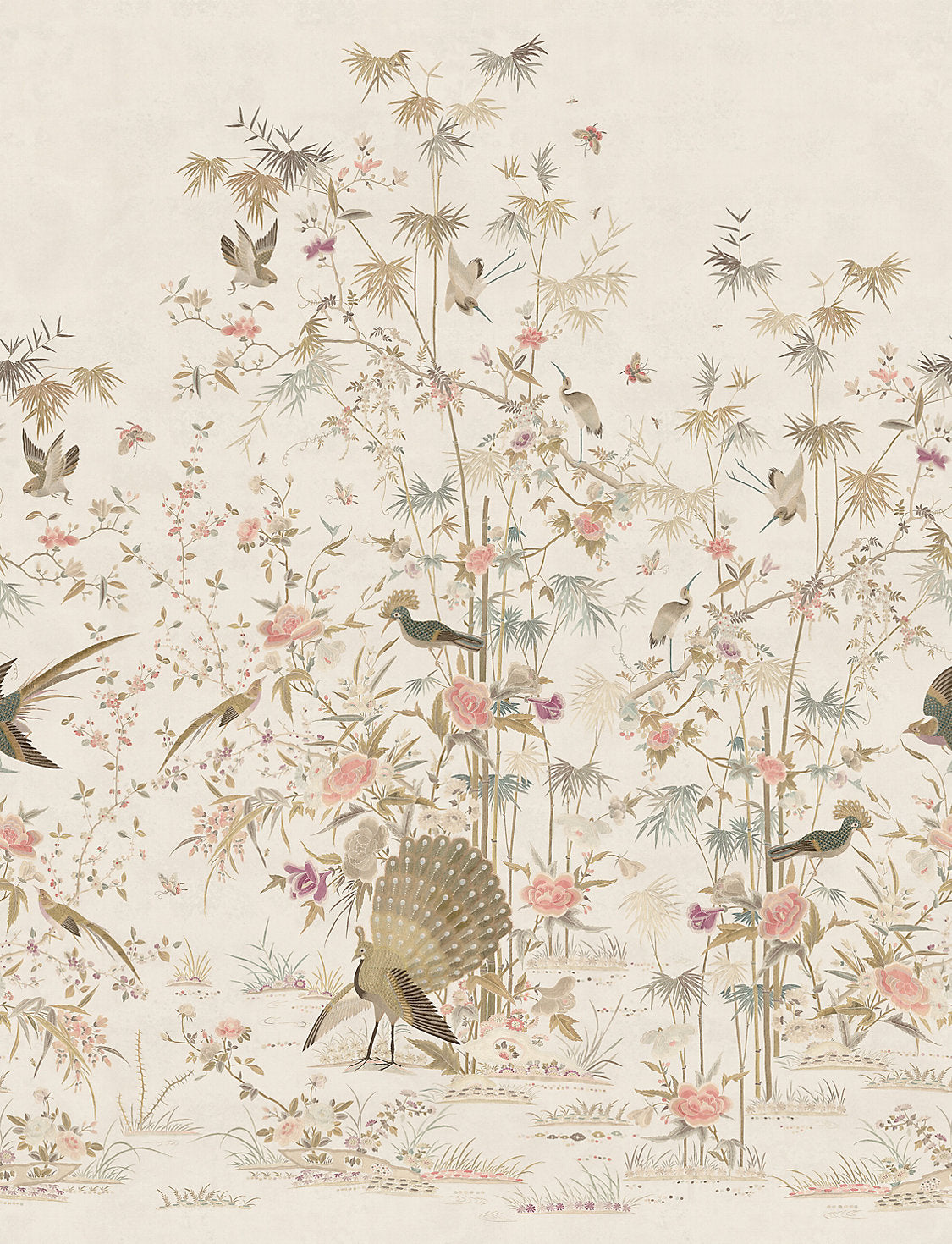 CHINOISERIE GARDEN - MURAL EGGSHELL WSB CHINGARD 0415 by Sandberg Wallcovering