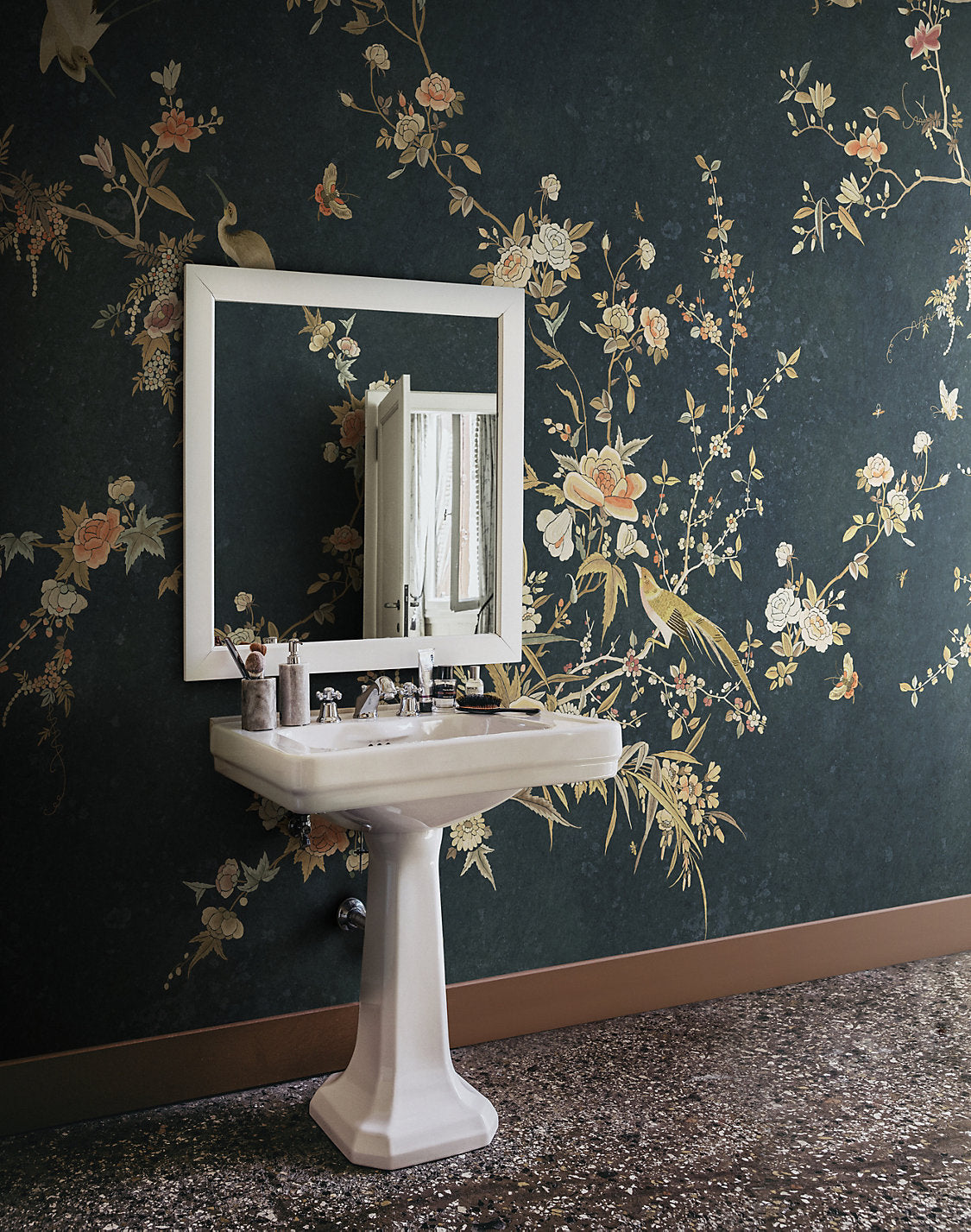 BLOOM - MURAL MIDNIGHT BLUE WSB BLOOM 0428 by Sandberg Wallcovering