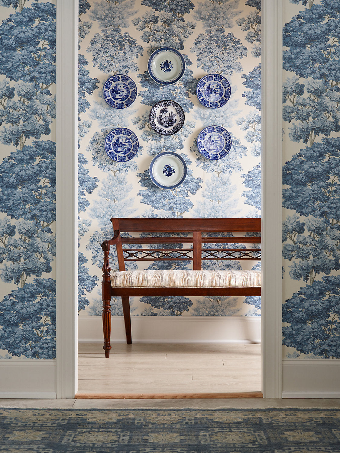 CENTRAL PARK WALLCOVERING Light Blue WW WP88583D 0002 by Old World Weavers Wallpaper