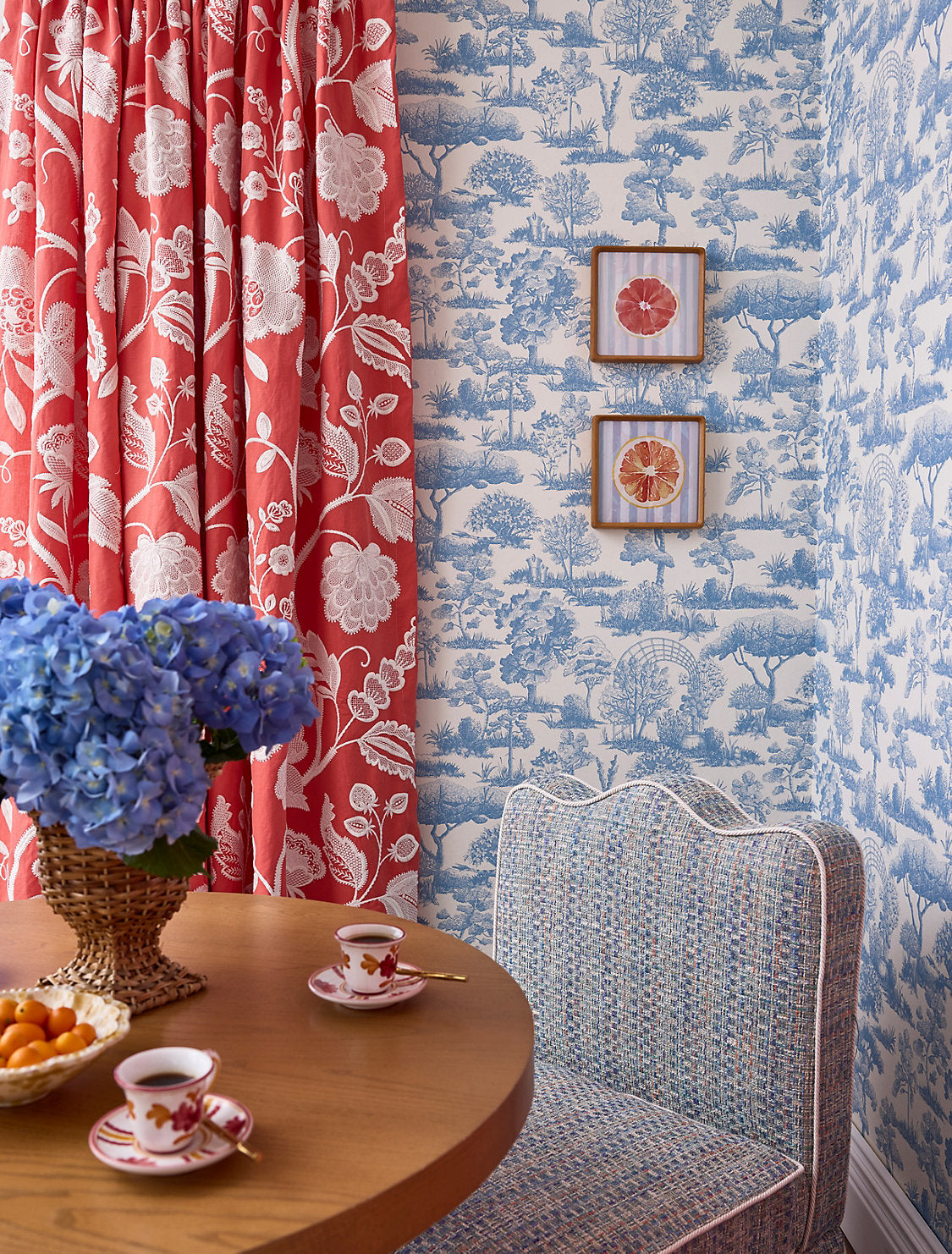 Garden Toile – Sky WW WP88605D 0002 - SCALAMANDRE WALLCOVERING