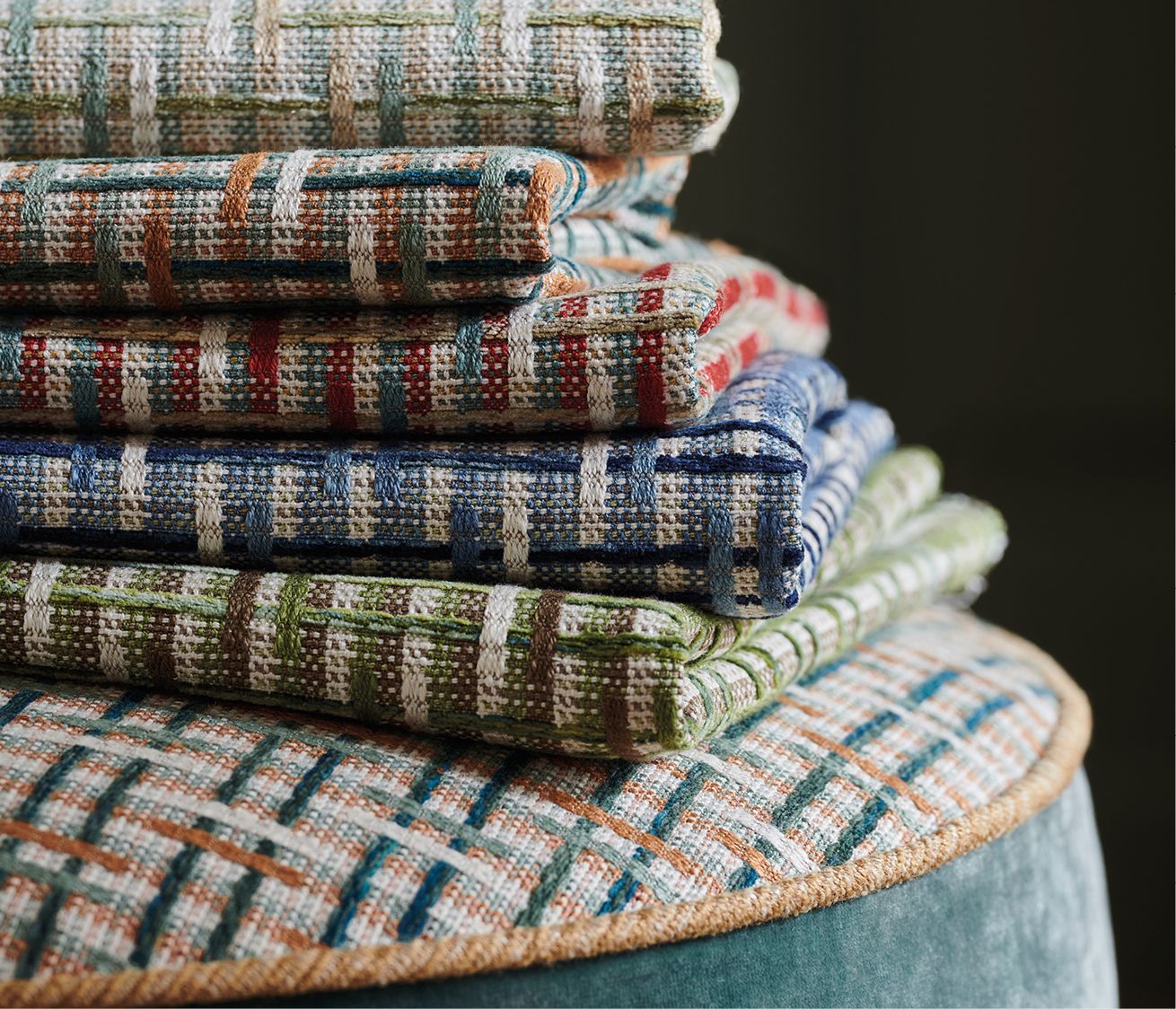 NC Farnaz Weaves Altana Aqua/Sage - Nina Campbell - NCF4573-04 Fabric