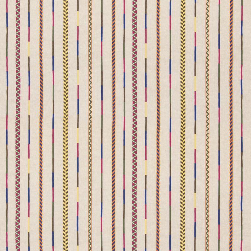 G P & J Baker Fabric BF11053.1 Backdrop Fuchsia/Blue - G P & J BAKER Fabric