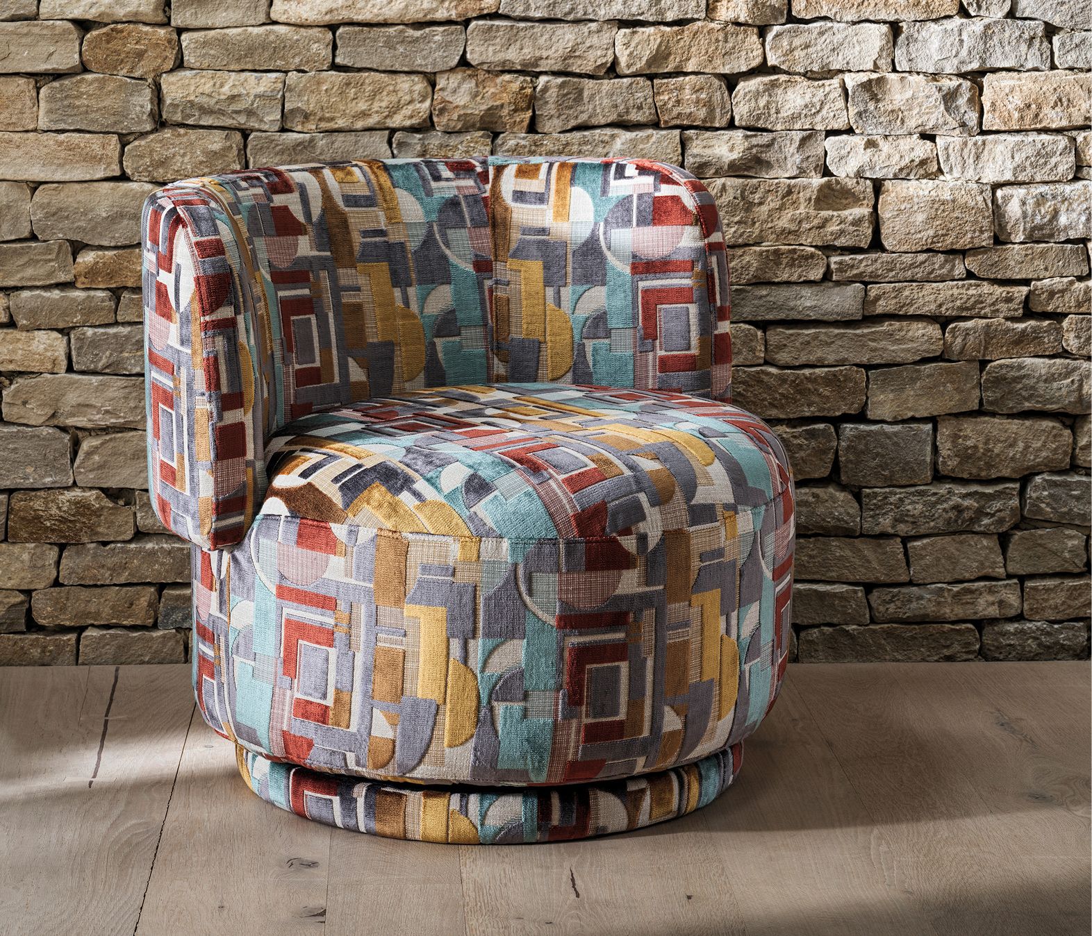 Serenissima Bovolo Slate/Amber - Osborne & Little - F7995-01 Fabric