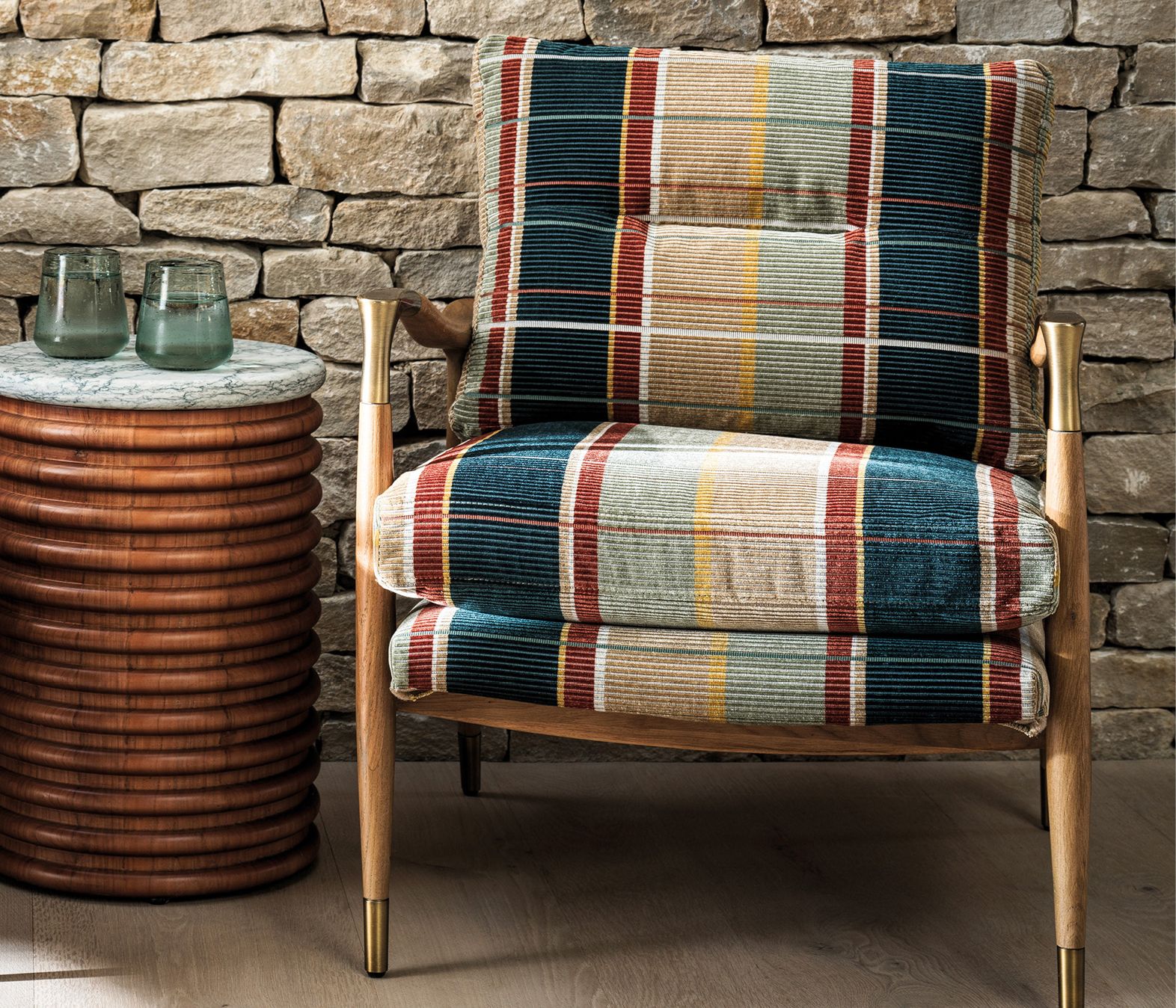 Serenissima Dario Mallard/Terracotta - Osborne & Little - F7992-01 Fabric