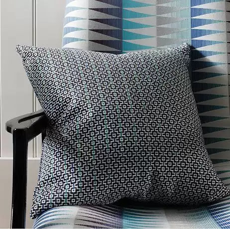Ragtime Ella Blue/Chartreuse/Black - Osborne & Little - F6871-06 Fabric