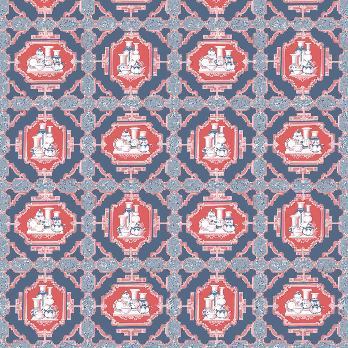 Porcelanas - Azul - GASTON Y DANIELA Fabric