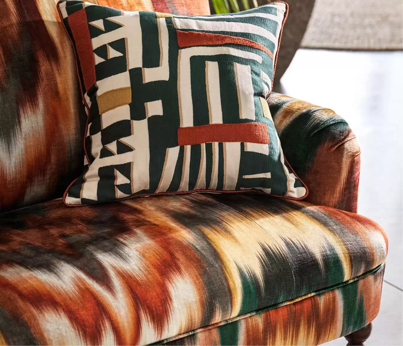 Irisa Petrol/Gold - Osborne & Little - F7831-03 Fabric