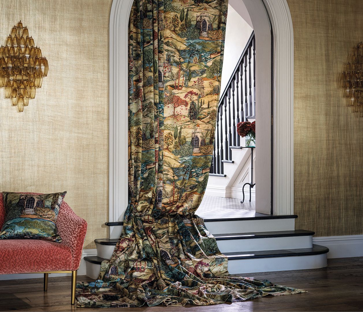 Byzance Lodhi Velvet Gold - Osborne & Little - F7890-01 Fabric