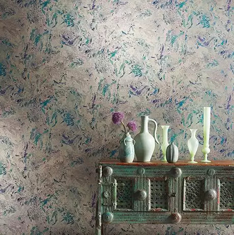 Durbar Makrana Black/Copper - Matthew Williamson - W6956-04 Wallcovering