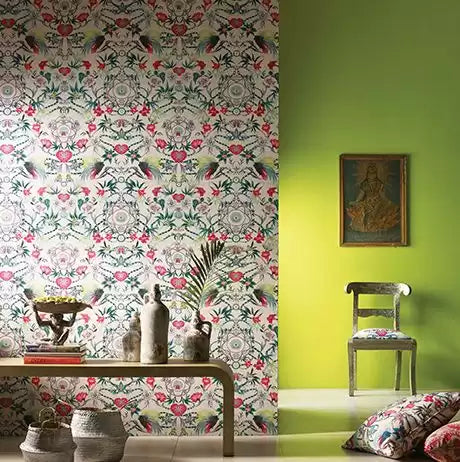 Durbar Menagerie Cerise/Teal - Matthew Williamson - W6950-01 Wallcovering