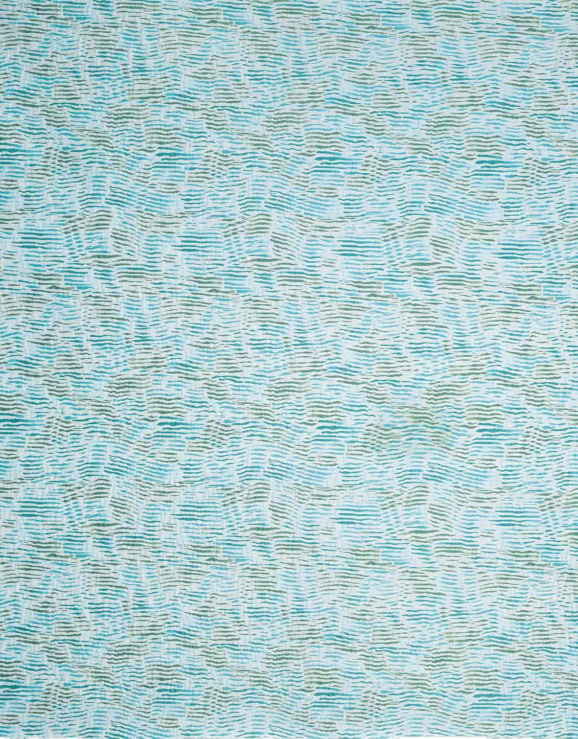 Les Indiennes Arles Aqua/Green -Fabric - Nina Campbell Fabric
