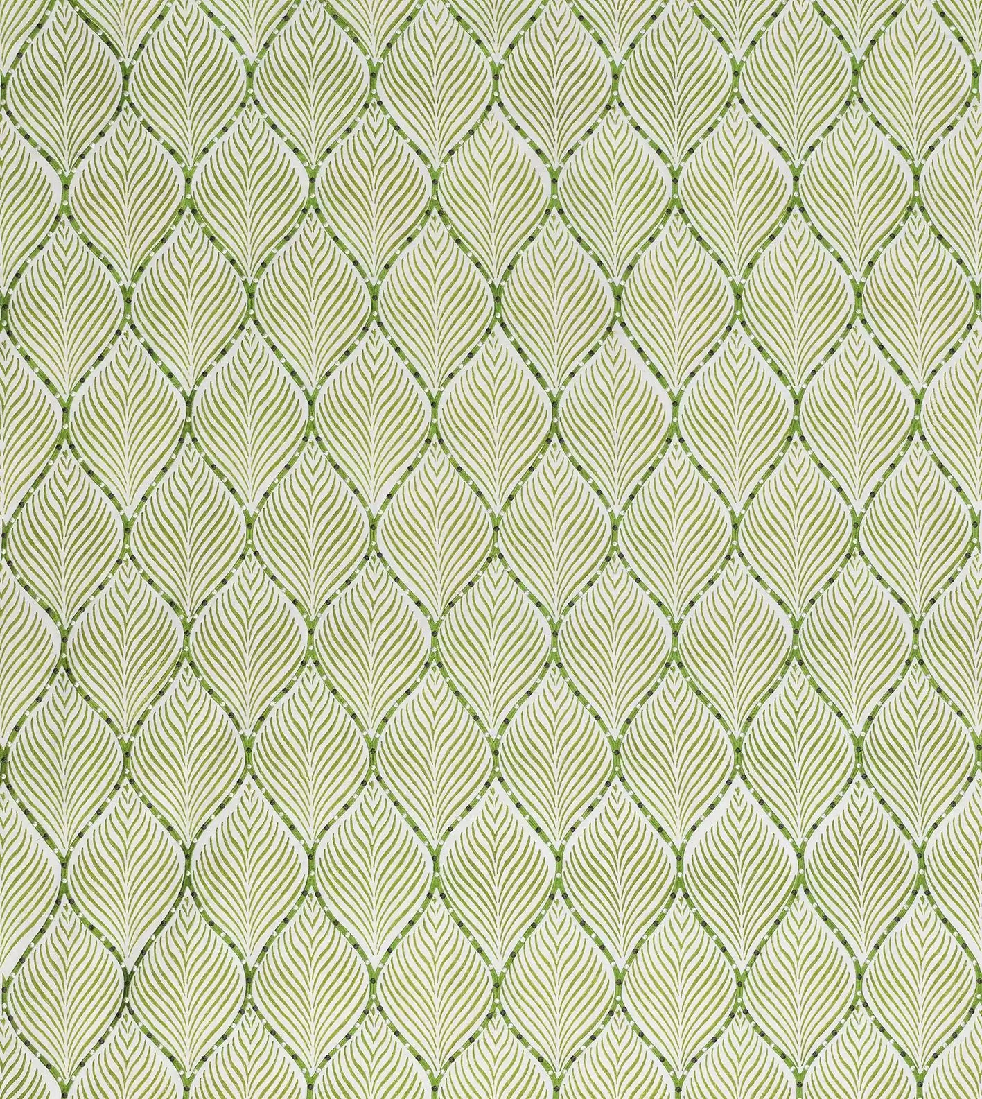 Les Indiennes Bonnelles Green -Fabric - Nina Campbell Fabric
