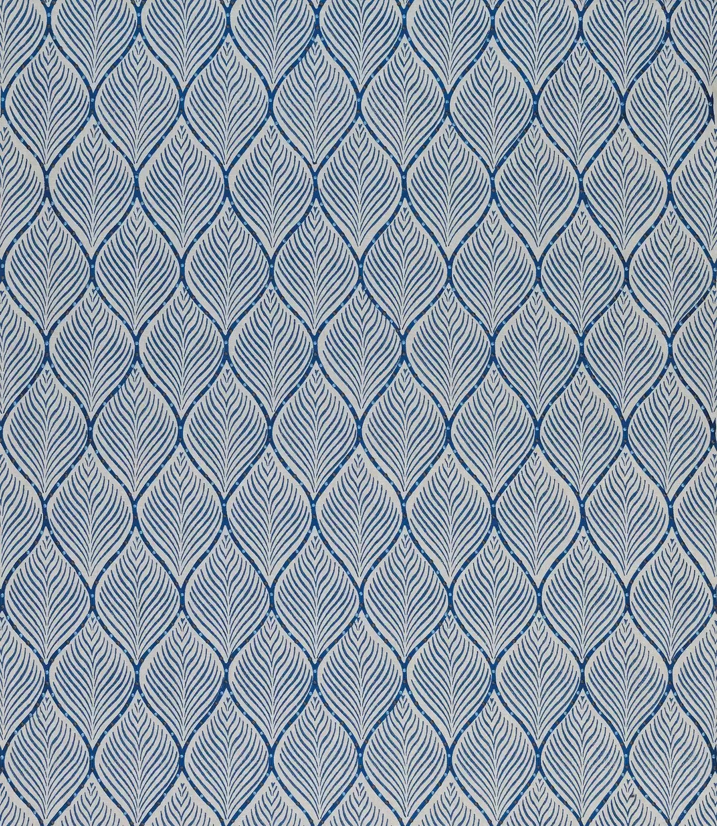 Les Indiennes Bonnelles Blue -Fabric - Nina Campbell Fabric