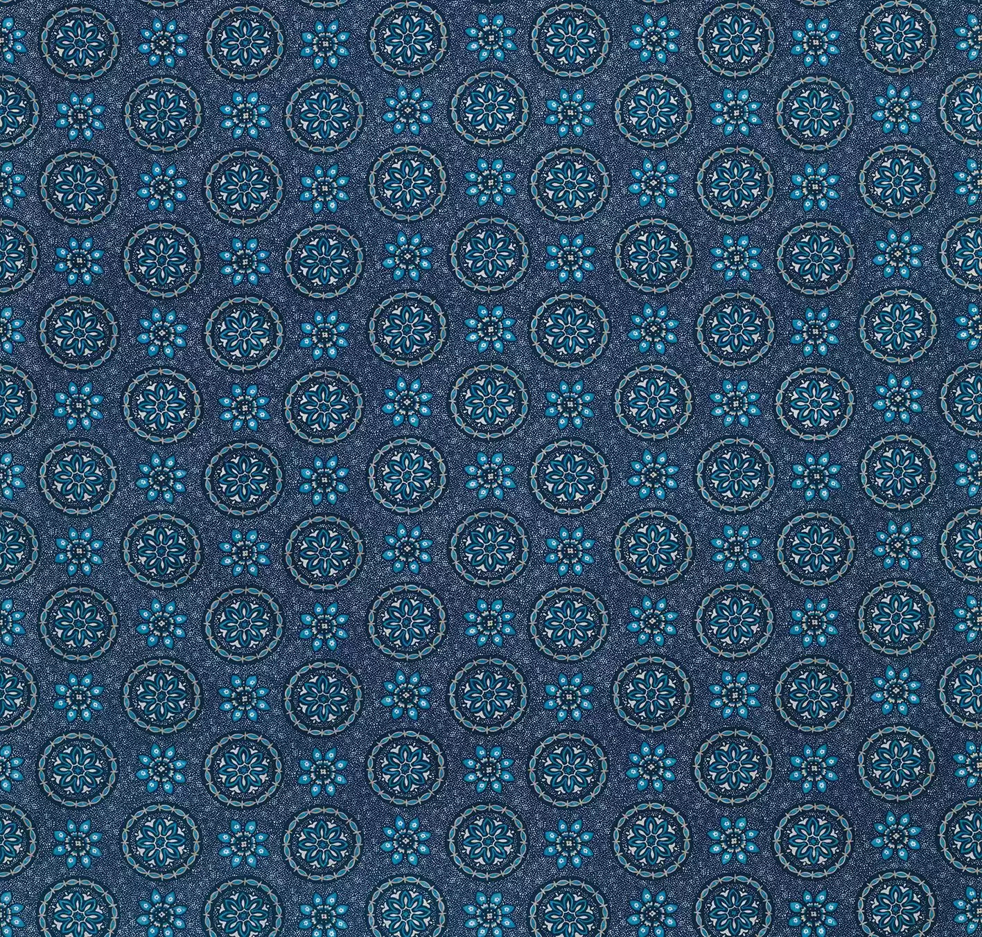 Les Indiennes Garance Blue -Fabric - Nina Campbell Fabric