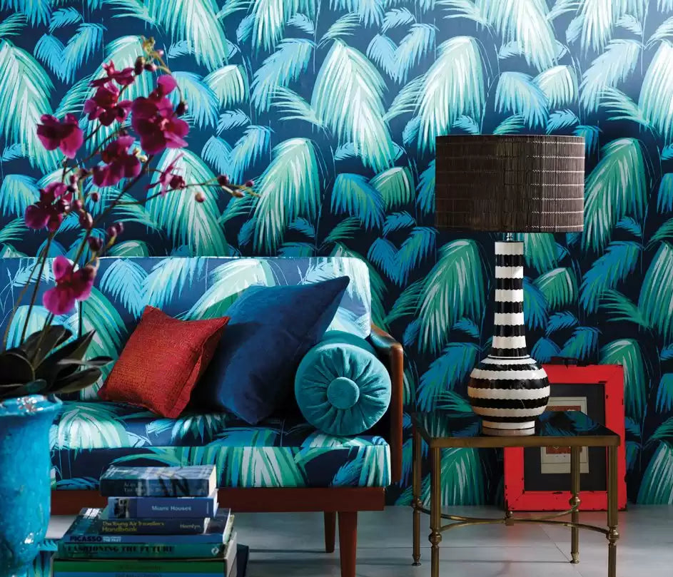 Cubana Tropicana Metallic Silver - Matthew Williamson - W6801-03 Wallcovering