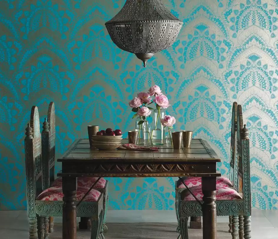 Durbar Azari Black/White - Matthew Williamson - W6952-05 Wallcovering