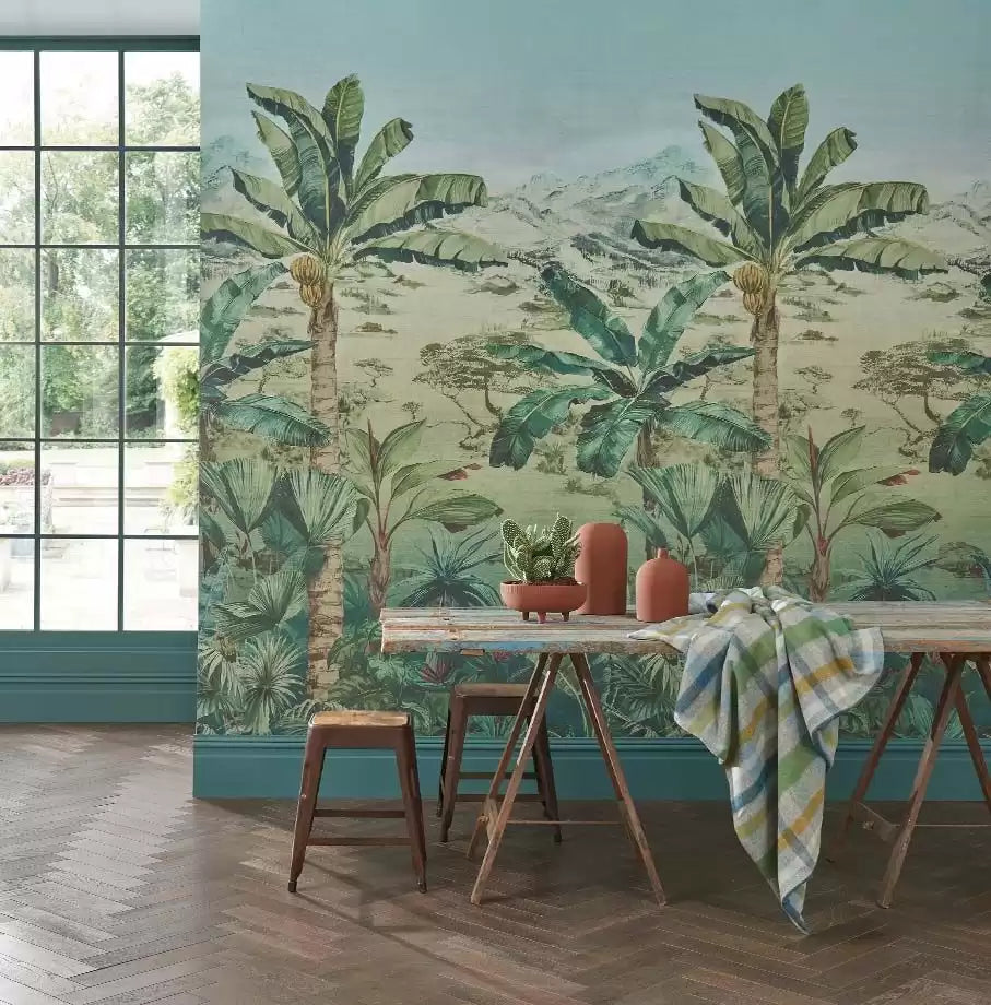 Martinique Leaf Green - Osborne & Little - W7615-01 Wallcovering