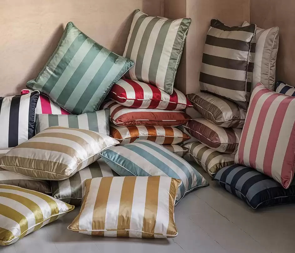 Pisa Stripes Stretto Mink - Osborne & Little - F7790-11 Fabric