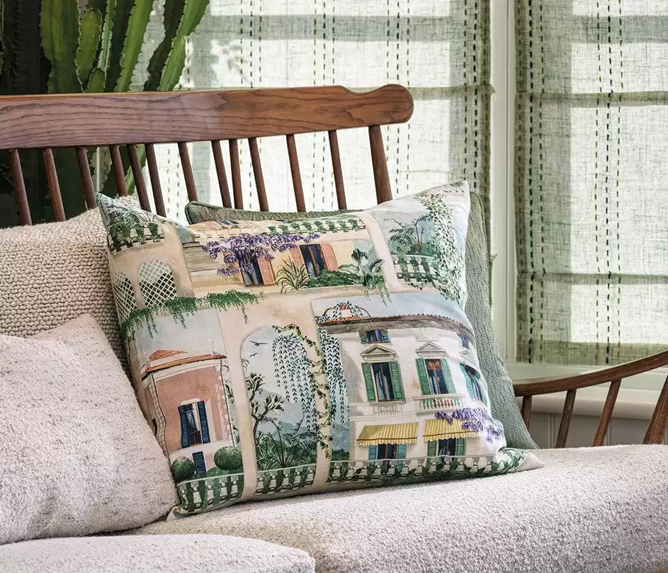 Rhapsody Villa Como Azure - Osborne & Little - F7773-02 Fabric