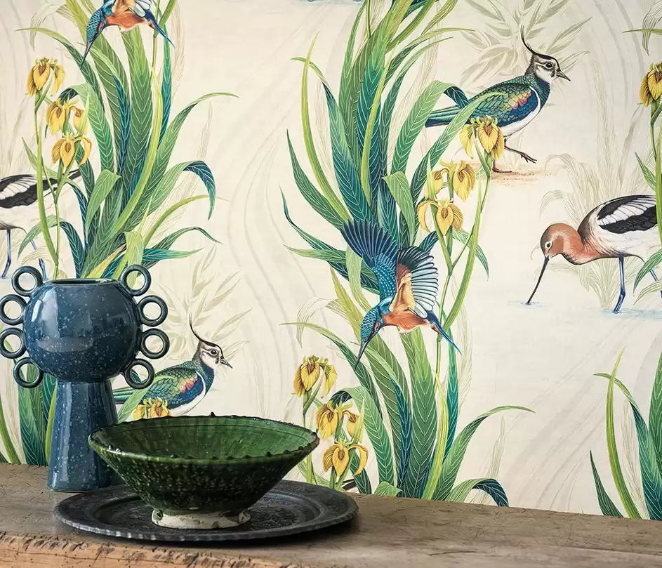 Rhapsody Halcyon Spring Green. - Osborne & Little - W7815-01 Wallcovering