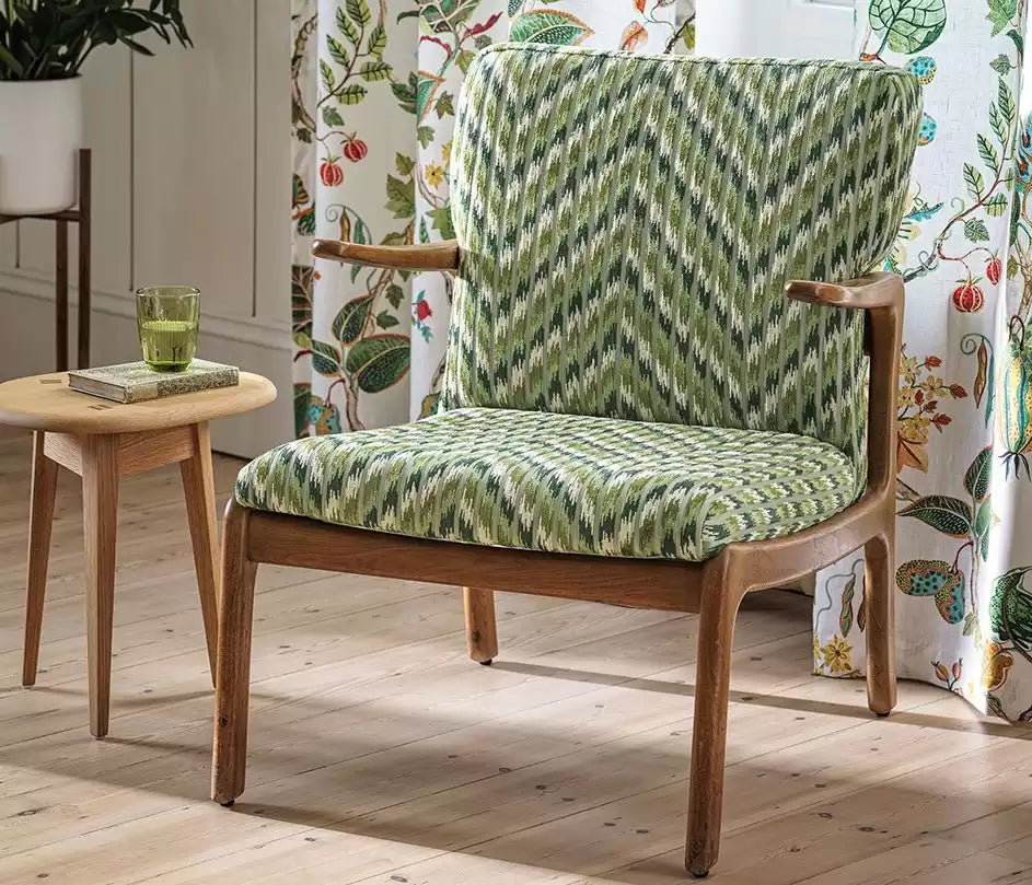Viviana Stripe Leaf/Pine - Osborne & Little - F7747-01 Fabric