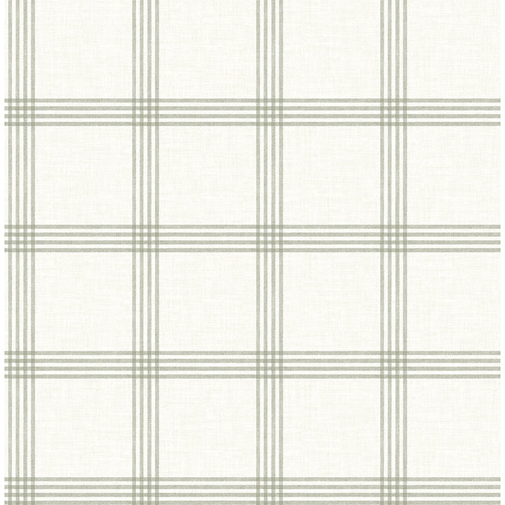 Picture of Twain Green Plaid Wallpaper