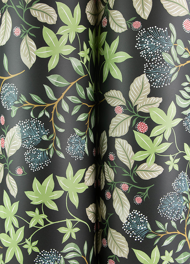 Mildred Evergreen Botanical Trail Wallpaper - Brewster Wallcovering