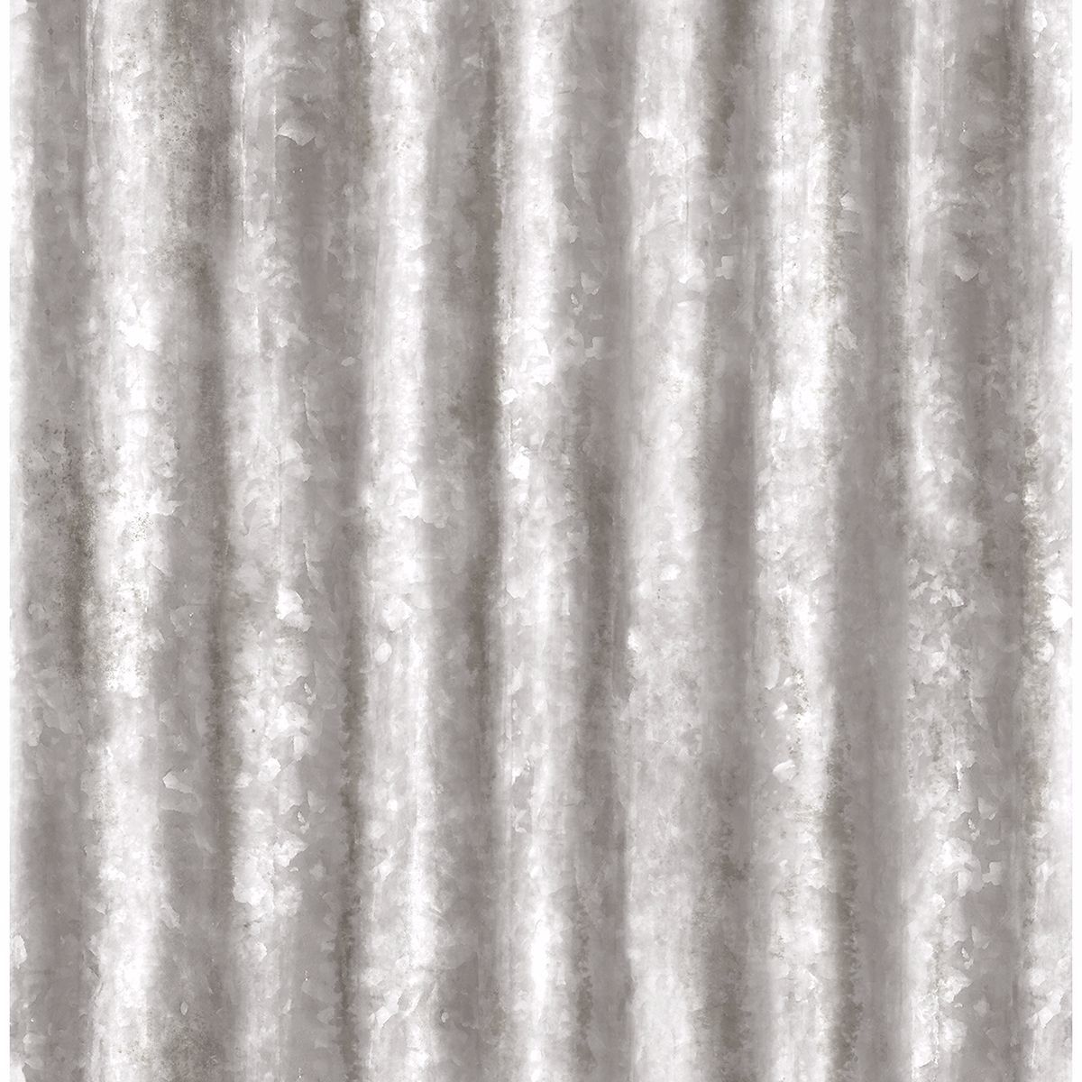 Picture of Kirkland Silver Corrugated Metal Wallpaper