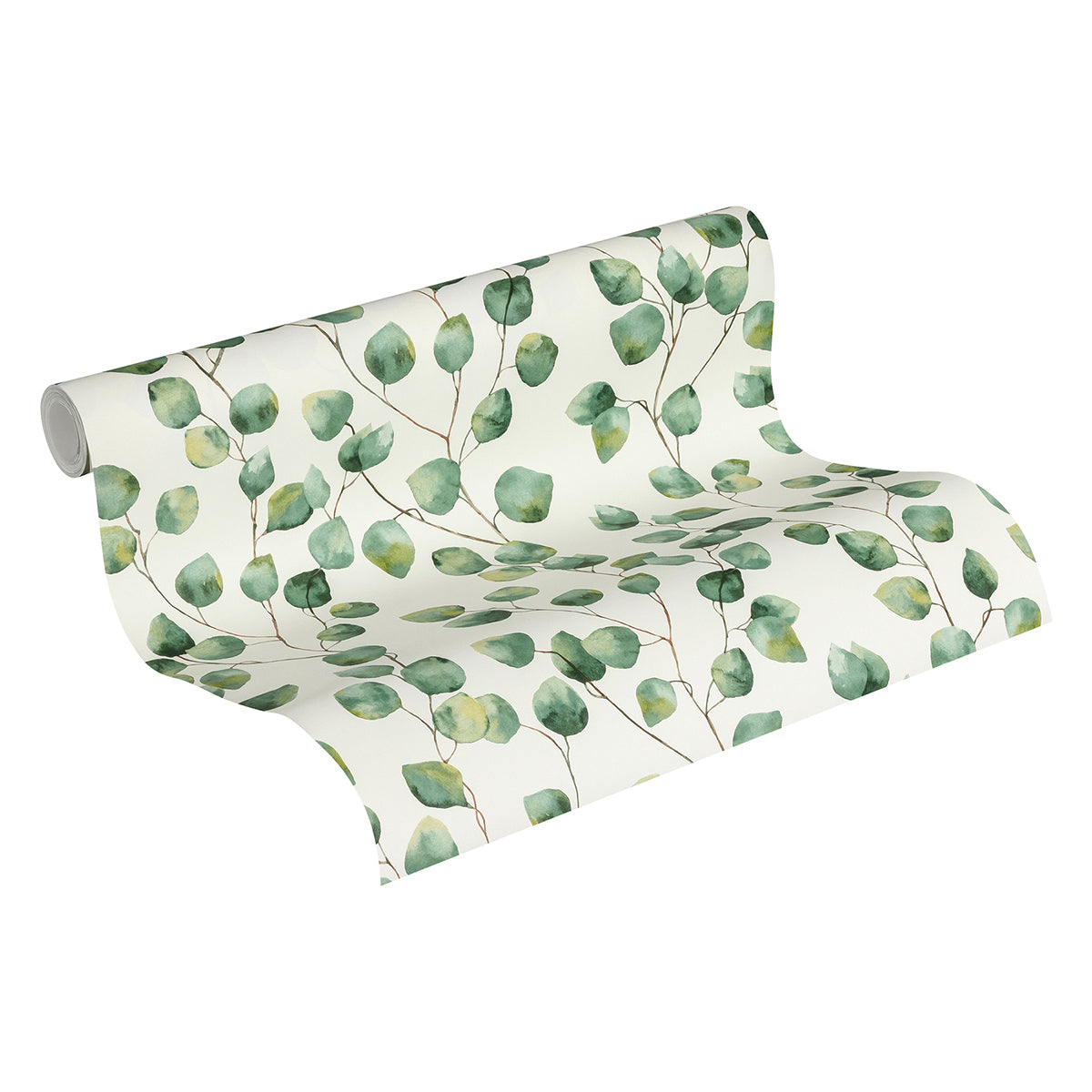 Hedera Green Painterly Vine Wallpaper - Brewster Wallcovering