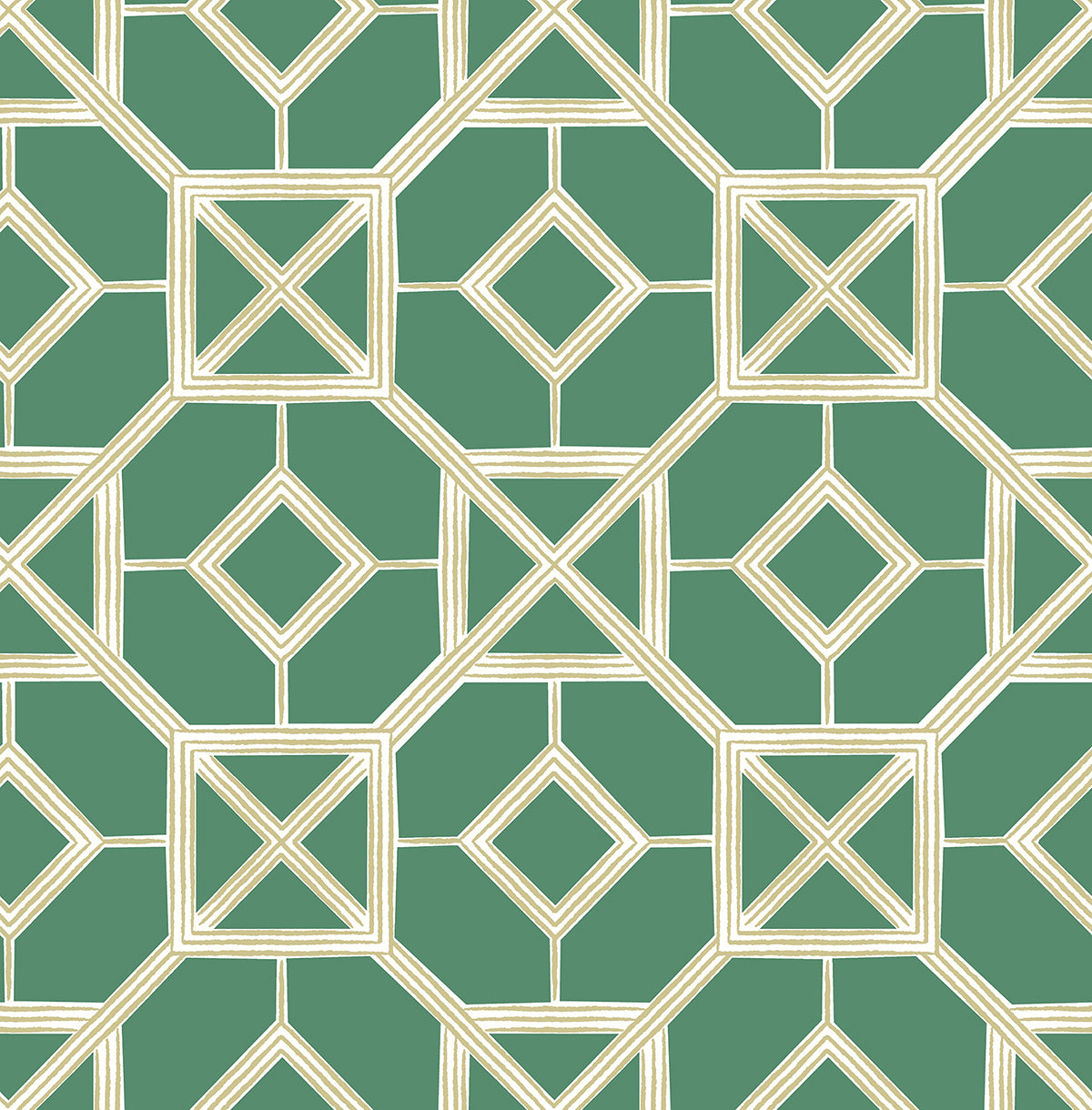 Picture of Livia Green Trellis Wallpaper