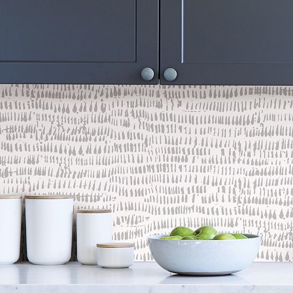 Kylver Grey Peel and Stick Wallpaper - York Wallcovering - NU3387