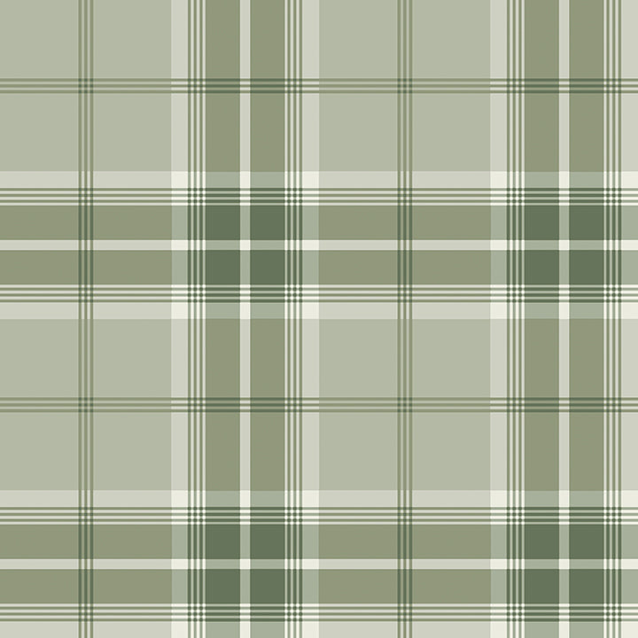 Picture of Sala Green Plaid Wallpaper