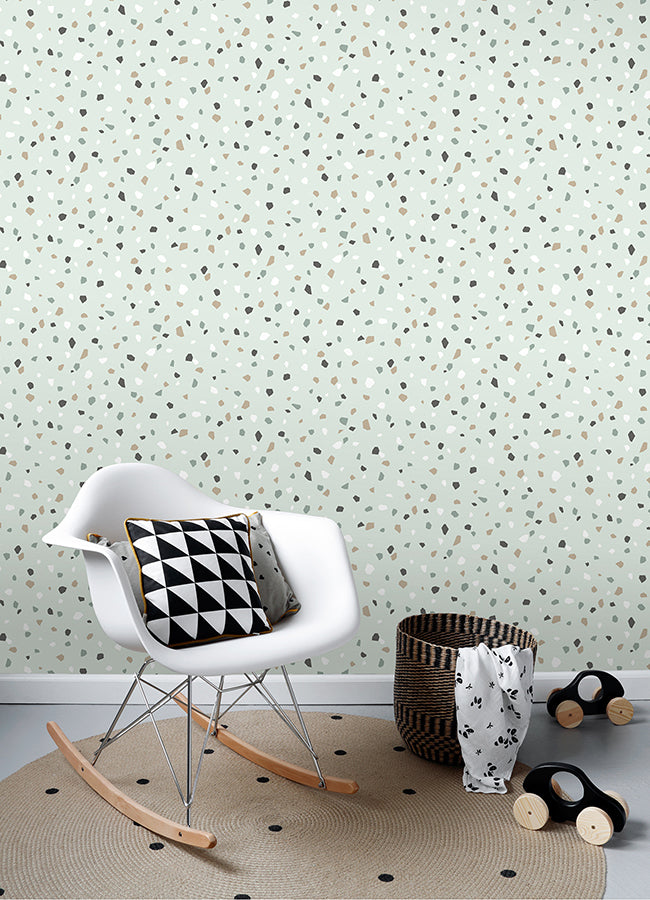 Ona Mint Terrazzo Wallpaper - 4060-139036 - York Wallcovering
