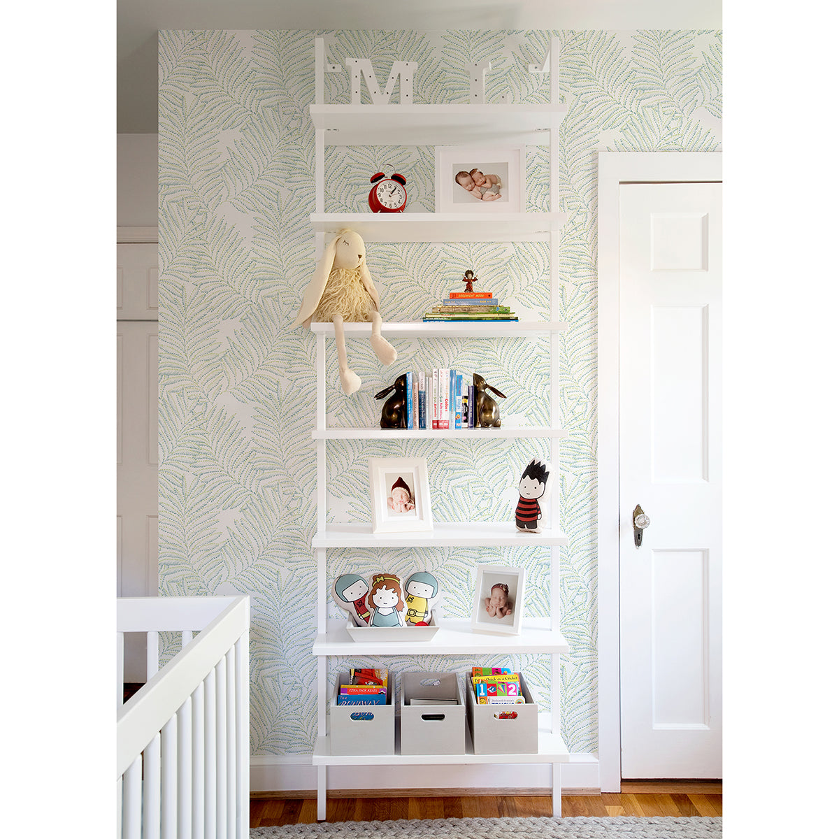 Finnley Green Inked Fern Wallpaper - Brewster Wallcovering