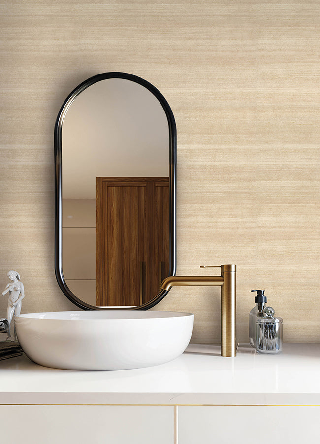 First Light Wheat Striated Wallpaper - York Wallcovering