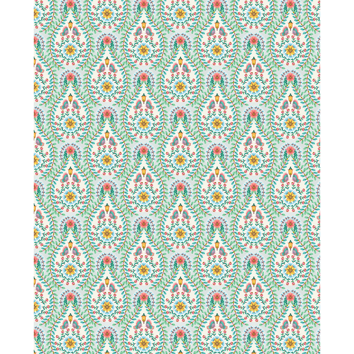 Picture of Garden Party Off-White Raindrops Wallpaper