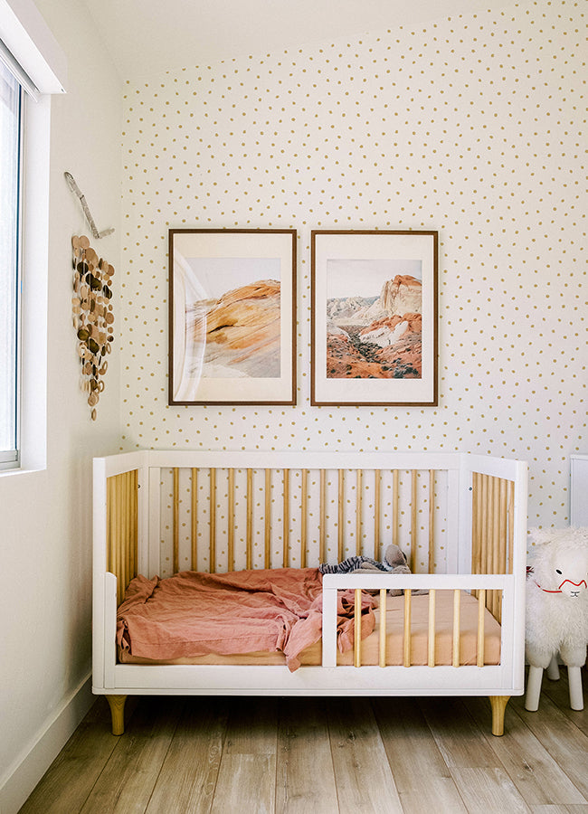 Pixie Gold Dots Wallpaper - 4060-138937 - York Wallcovering