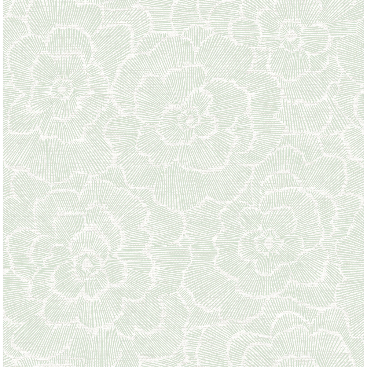 Picture of Periwinkle Green Textured Floral Wallpaper