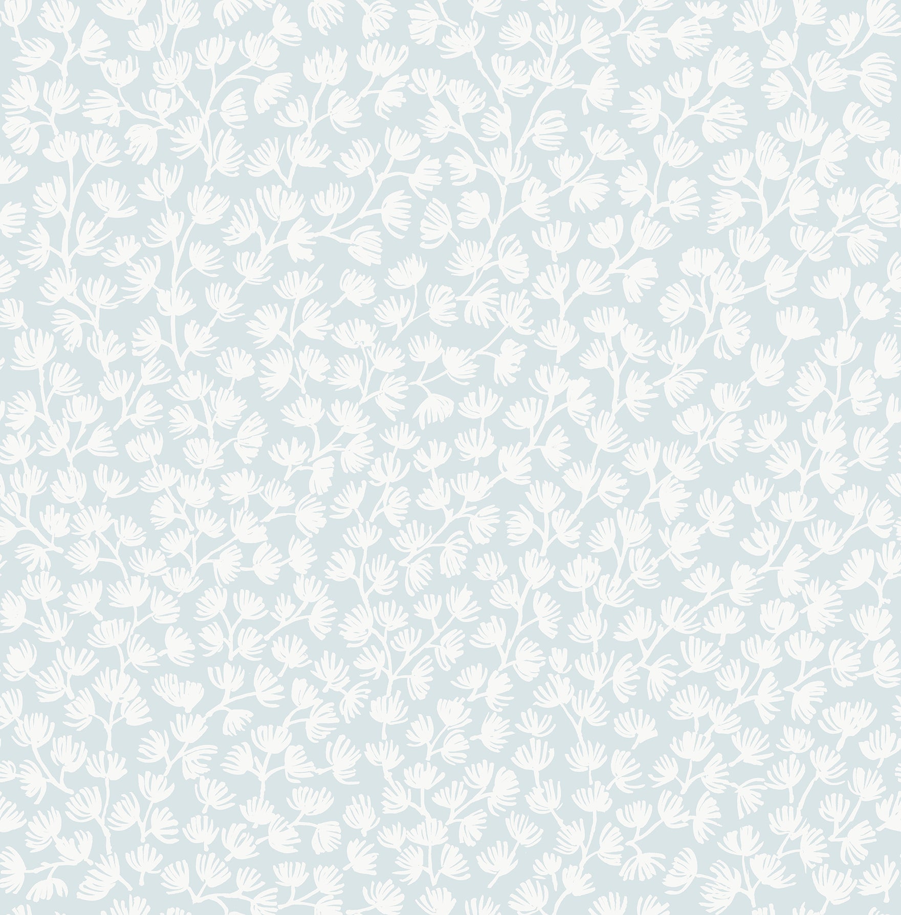 Picture of Sea Fern Blue Mist Peel and Stick Wallpaper