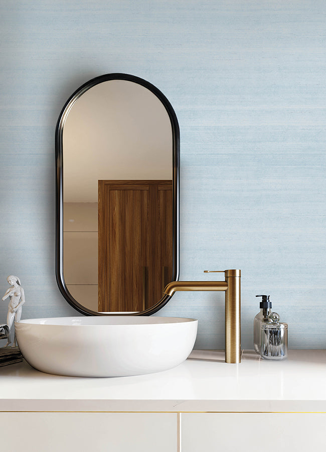 First Light Aqua Striated Wallpaper - York Wallcovering