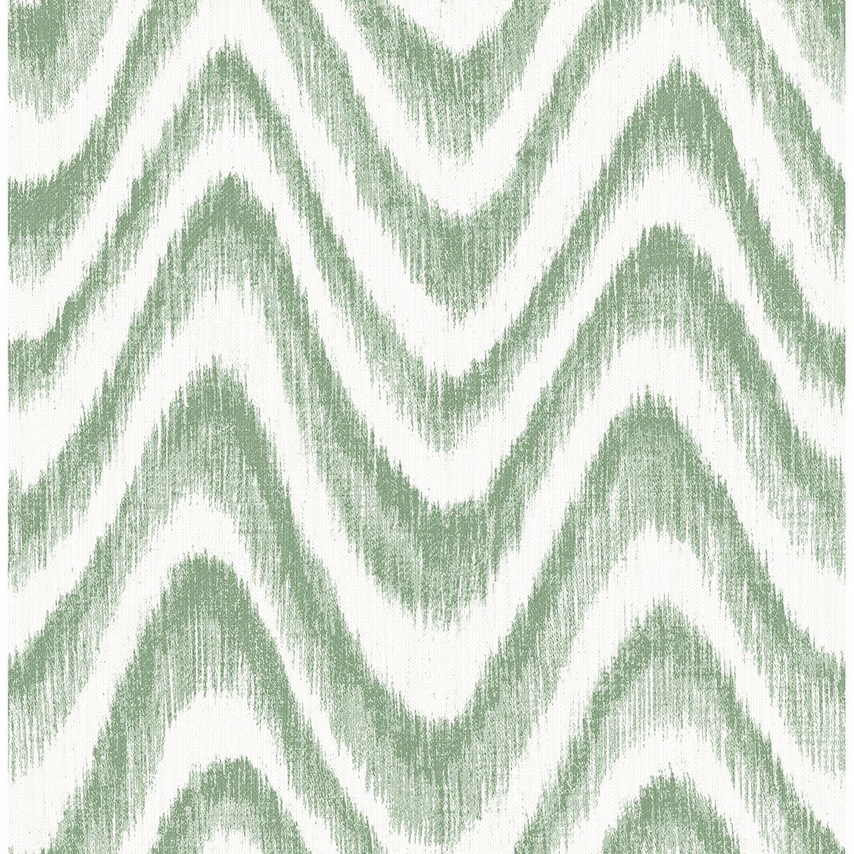 Picture of Bargello Green Faux Grasscloth Wave Wallpaper