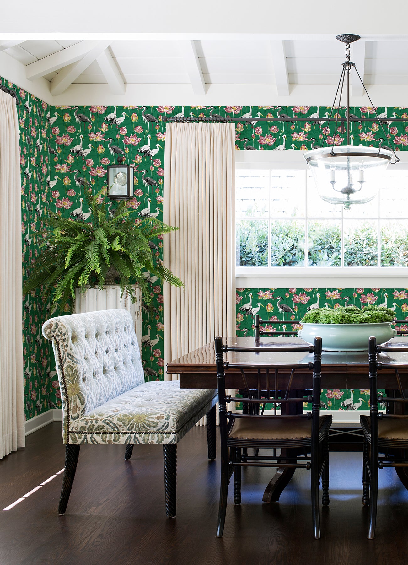 Barton Green Heron Wallpaper - Brewster Wallcovering