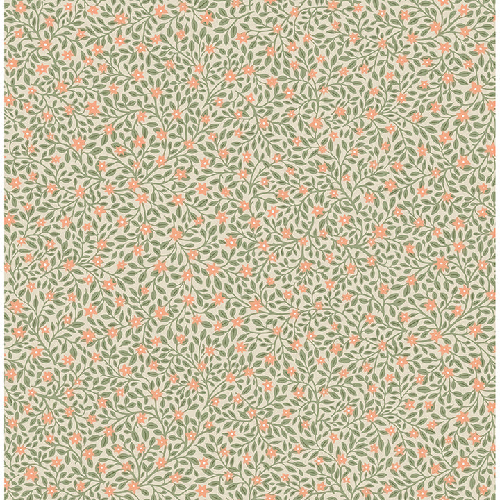 Picture of Marguerite Light Green Floral Wallpaper