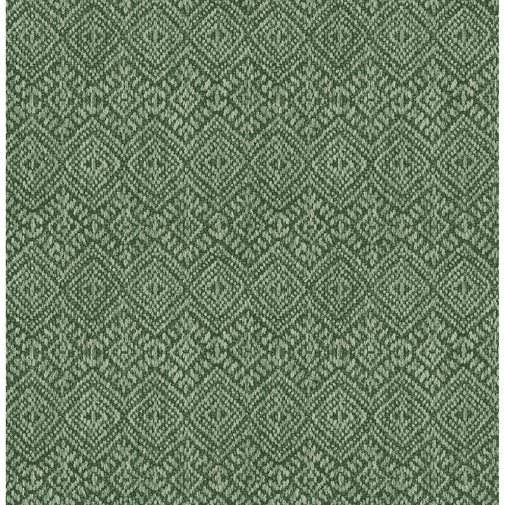 Picture of Gallivant Green Woven Geometric Wallpaper