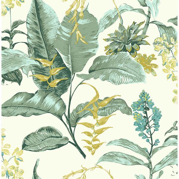 Picture of Maui Green Botanical Wallpaper