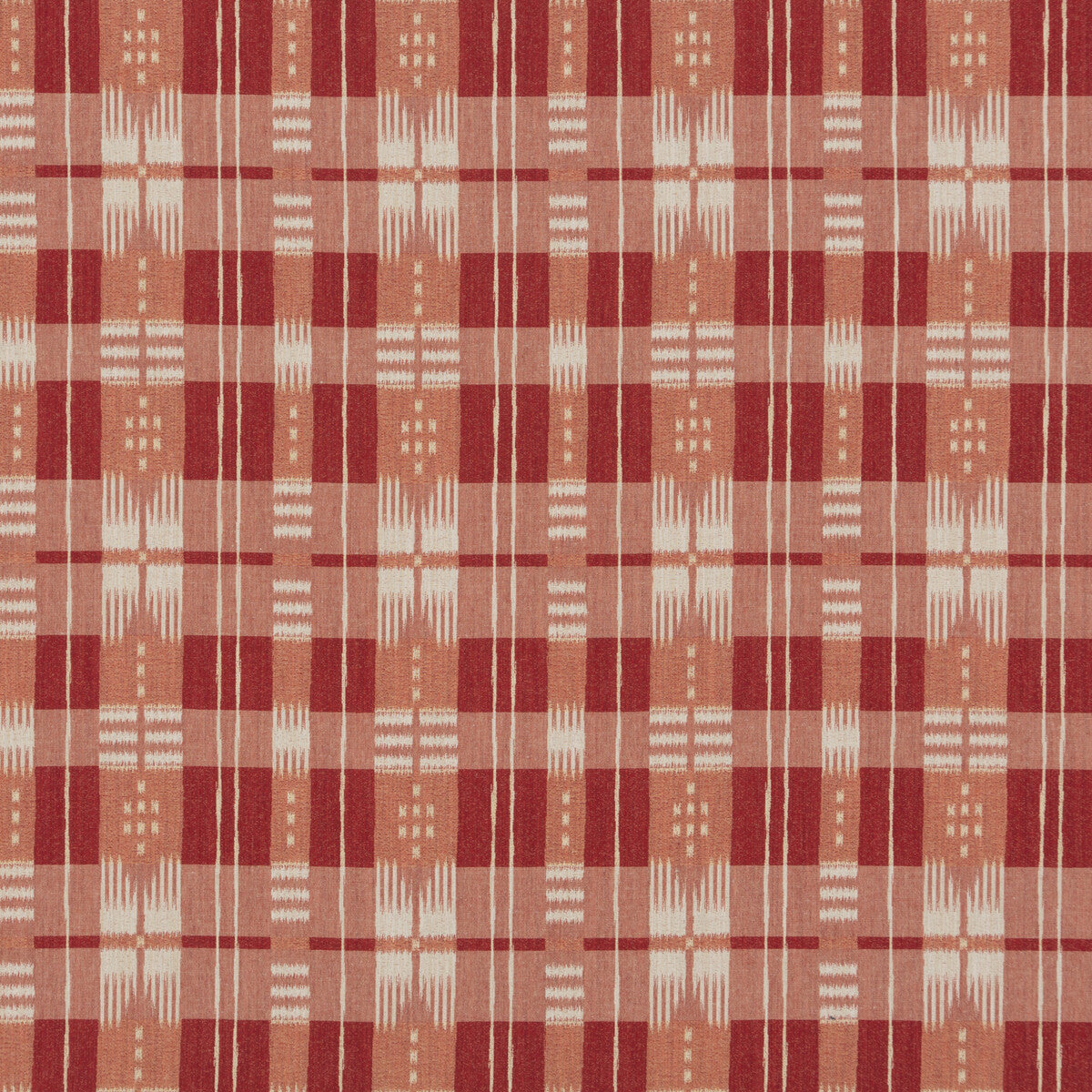 8017105190-mornas-plaid-red-brunschwig-fils - BRUNSCHWIG & FILS Fabric