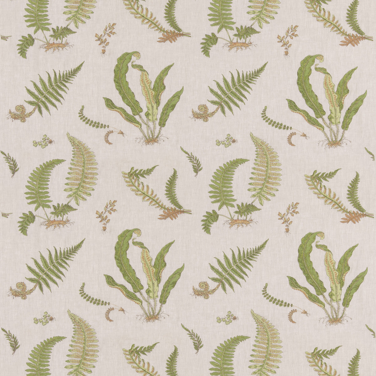 bf1099130-ferns-embroidery-greennatural-g-p-j-baker - G P & J BAKER Fabric