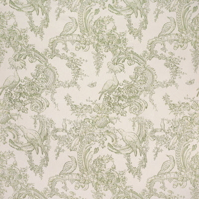 br-796424060-rocaille-floral-cotton-print-moss-brunschwig-fils - BRUNSCHWIG & FILS Fabric