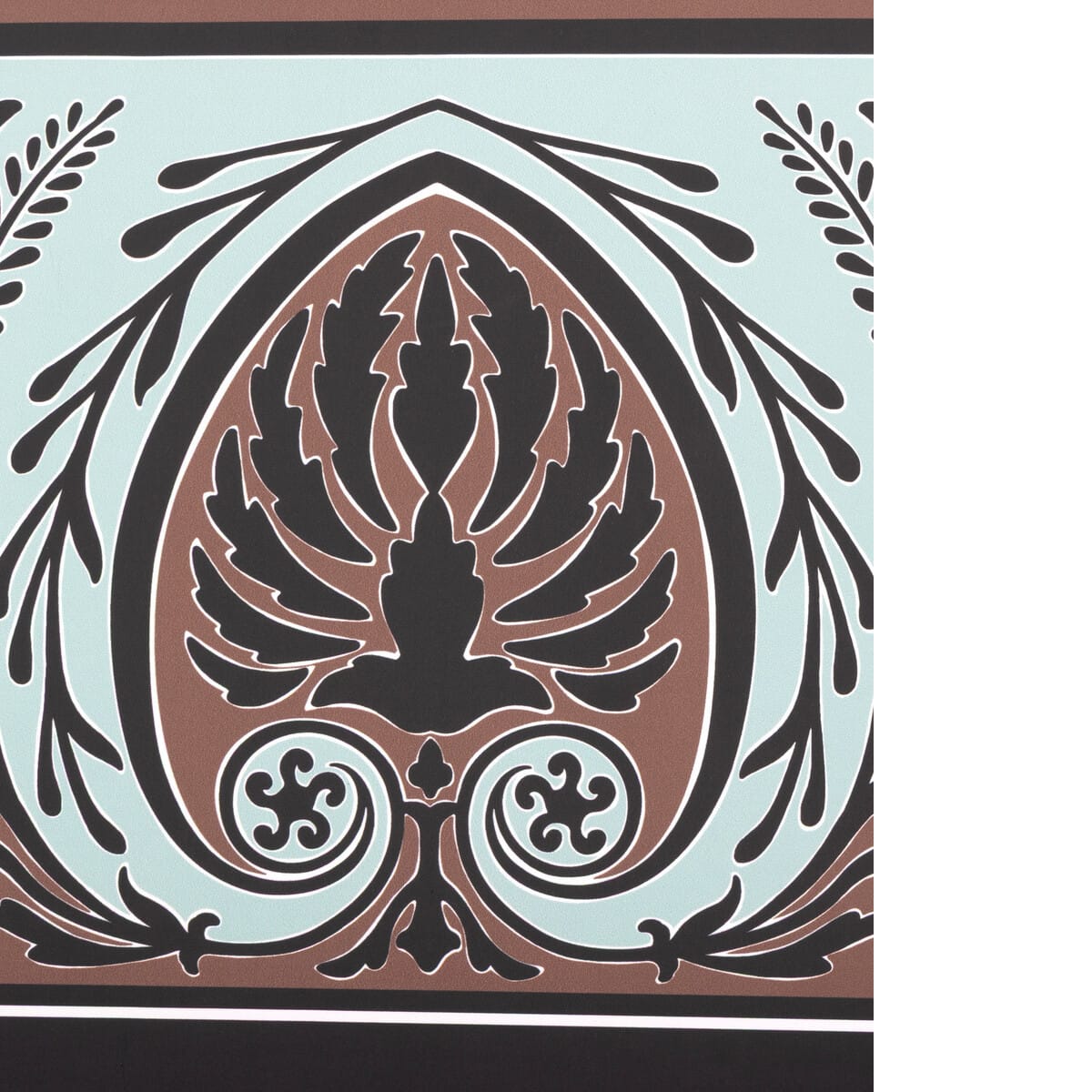 p80251036130-frise-palmette-aqua-brunschwig-fils - BRUNSCHWIG & FILS Wallpaper